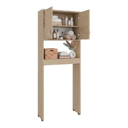 Optimizer Over-the-Toilet Bathroom Cabinet with 2-Door Compartment with 2 Interior Shelves and One Display Shelf