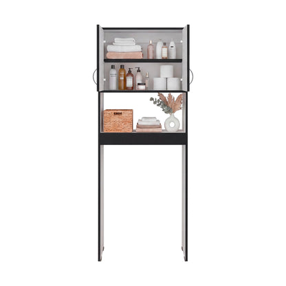 Optimizer Over-the-Toilet Bathroom Cabinet with 2-Door Compartment with 2 Interior Shelves and One Display Shelf