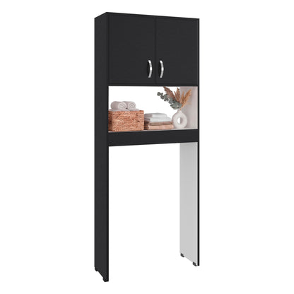 Optimizer Over-the-Toilet Bathroom Cabinet with 2-Door Compartment with 2 Interior Shelves and One Display Shelf