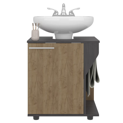 Phillips Under Sink Cabinet with Double Doors, Wide Freestanding Storage Unit with Open Back for Plumbing Access, Concealed Storage for Bathroom or Laundry Room Essentials, Modern Design