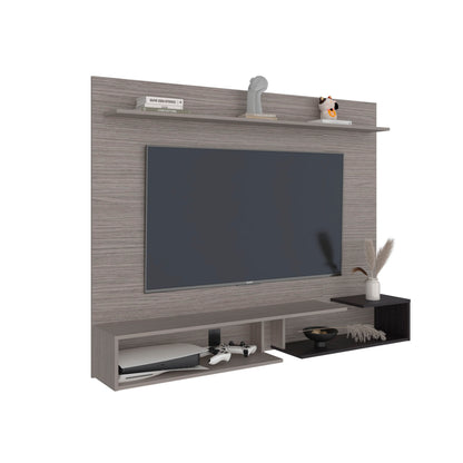 Desa 65" TV Stand with 5 Open Shelves, Modern Media Console for Living Room Entertainment Storage