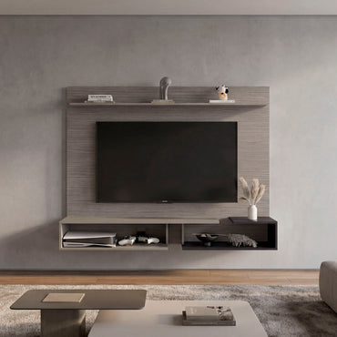 Desa 65" TV Stand with 5 Open Shelves, Modern Media Console for Living Room Entertainment Storage