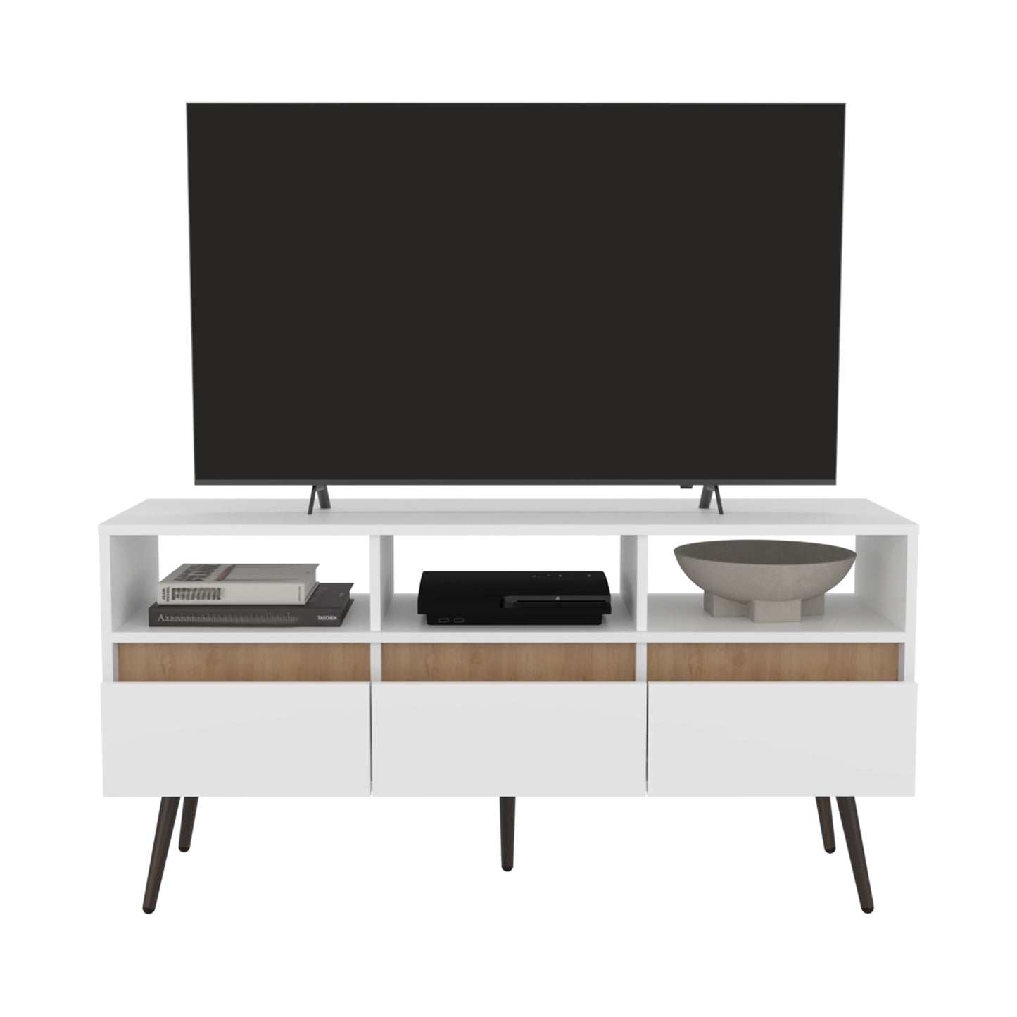 Aranjuez 47" Wide Tv Stand with Three Drawers, Three Open Shelves,  Living Room, Tv Room