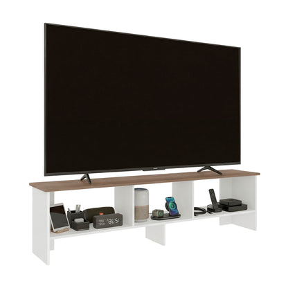 Belga 65" TV Stand with 4 Open Shelves, Modern Media Console for Living Room Entertainment Storage
