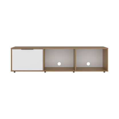 Dorne 65" TV Stand with 4 Open Shelves, 1 Drawer, Modern Media Console for Living Room Entertainment Storage
