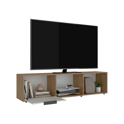 Dorne 65" TV Stand with 4 Open Shelves, 1 Drawer, Modern Media Console for Living Room Entertainment Storage