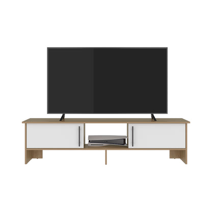 Dago 65" TV Stand with 4 Open Shelves, 2 Doors, Modern Media Console for Living Room Entertainment Storage