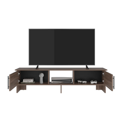 Dago 65" TV Stand with 4 Open Shelves, 2 Doors, Modern Media Console for Living Room Entertainment Storage