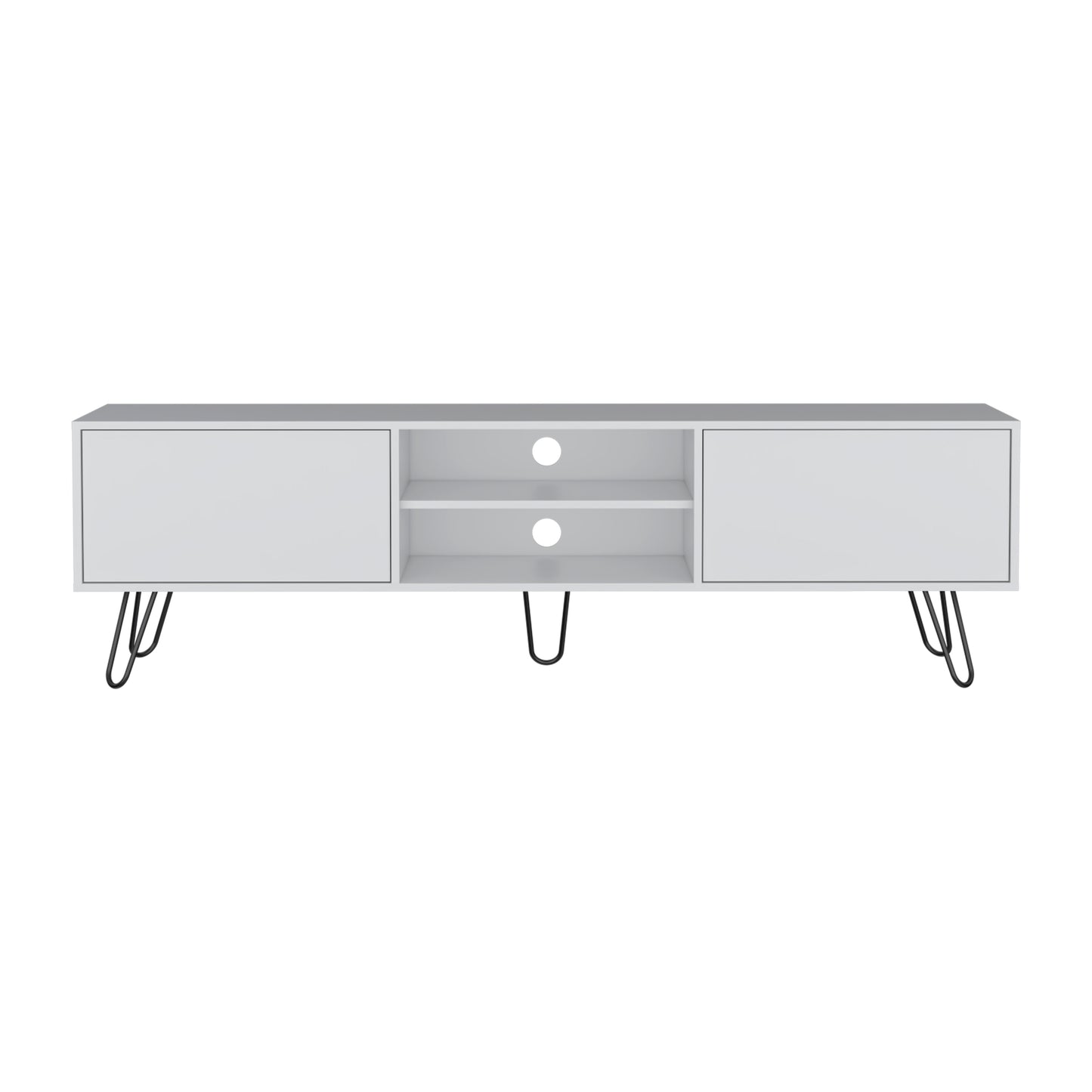 Vassel TV Rack with Two Drawers and Two Shelves