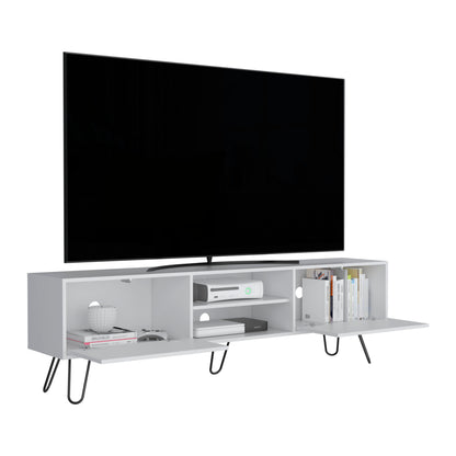 Vassel TV Rack with Two Drawers and Two Shelves