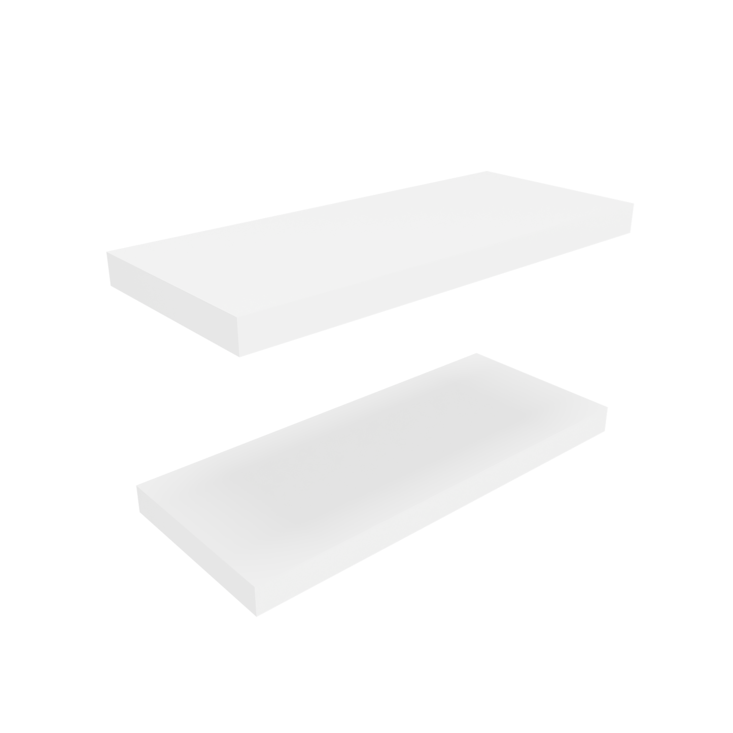 TUHOME Ecco 31.5-Inch Floating Shelves Set of Two with Hidden Brackets, Modern Wall-Mounted Shelves for Bedroom, Bathroom or Living Room Décor, Minimalist Display and Storage Solution for Books, Photos and Accessories