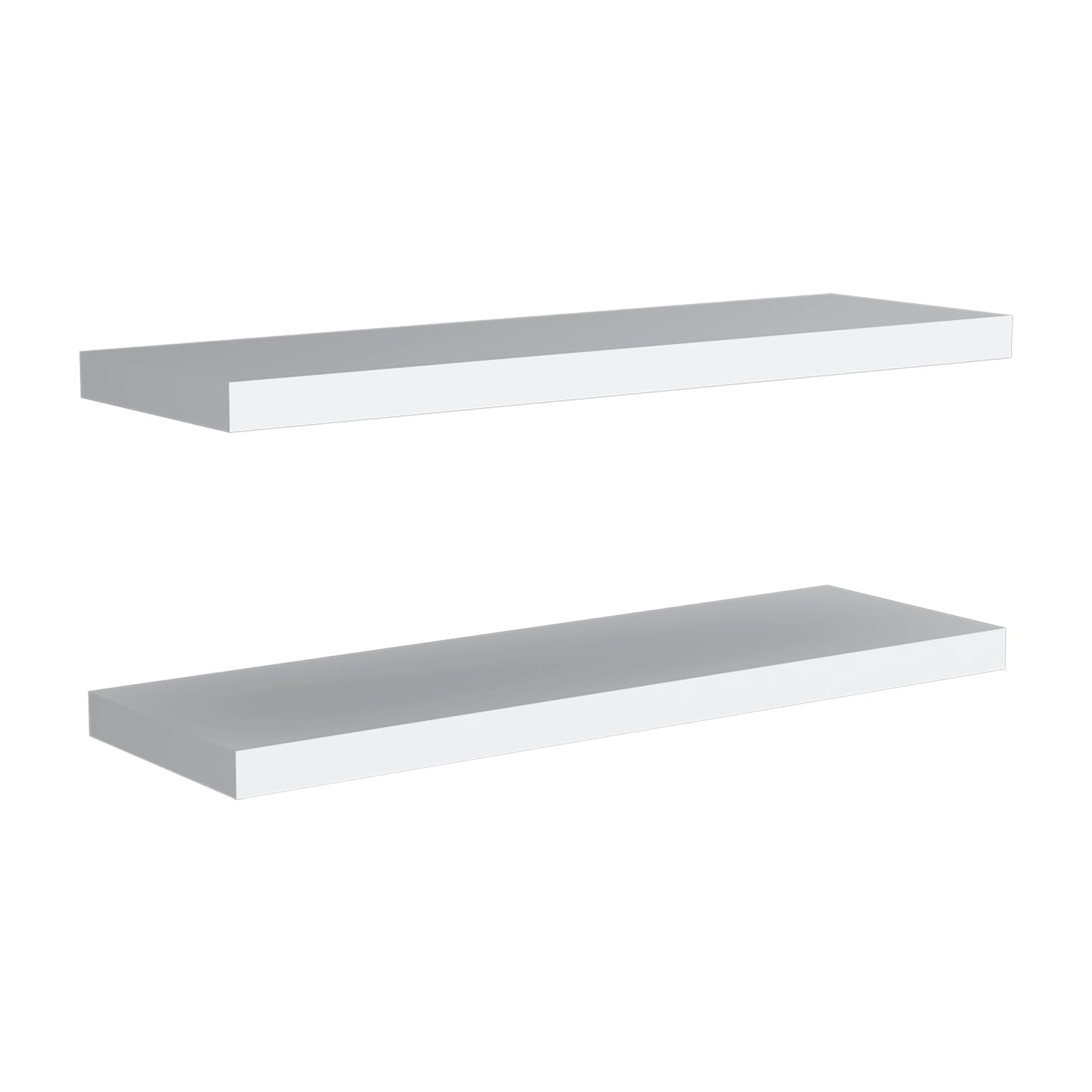 TUHOME Ecco 31.5-Inch Floating Shelves Set of Two with Hidden Brackets, Modern Wall-Mounted Shelves for Bedroom, Bathroom or Living Room Décor, Minimalist Display and Storage Solution for Books, Photos and Accessories