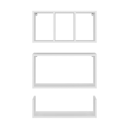 Trego Wall Shelves Set of 3, Modern Floating Shelves for Home Storage and Decoration of Living Rooms, Studios, Office or Bedroom