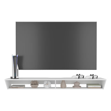 Russel 65" TV Stand with 3 Open Shelves, Modern Media Console for Living Room Entertainment Storage