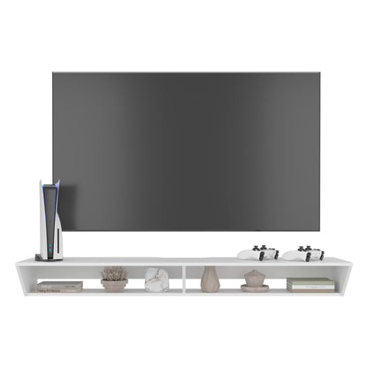Russel 65" TV Stand with 3 Open Shelves, Modern Media Console for Living Room Entertainment Storage