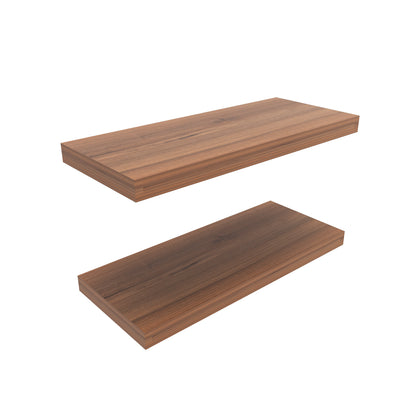 TUHOME Ecco 31.5-Inch Floating Shelves Set of Two with Hidden Brackets, Modern Wall-Mounted Shelves for Bedroom, Bathroom or Living Room Décor, Minimalist Display and Storage Solution for Books, Photos and Accessories