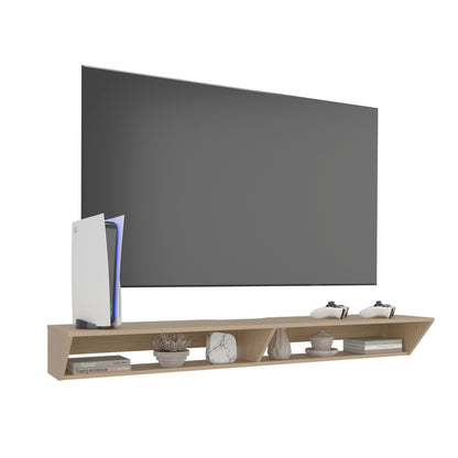 Russel 65" TV Stand with 3 Open Shelves, Modern Media Console for Living Room Entertainment Storage