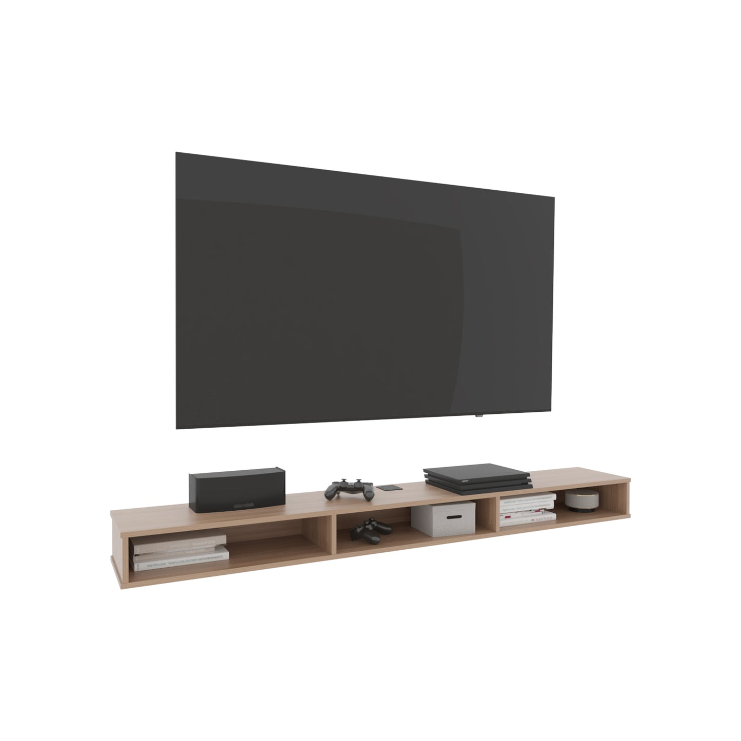 Floating Tv Stand Luft 71" Wide with three shelves