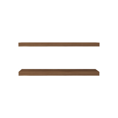 TUHOME Ecco 31.5-Inch Floating Shelves Set of Two with Hidden Brackets, Modern Wall-Mounted Shelves for Bedroom, Bathroom or Living Room Décor, Minimalist Display and Storage Solution for Books, Photos and Accessories
