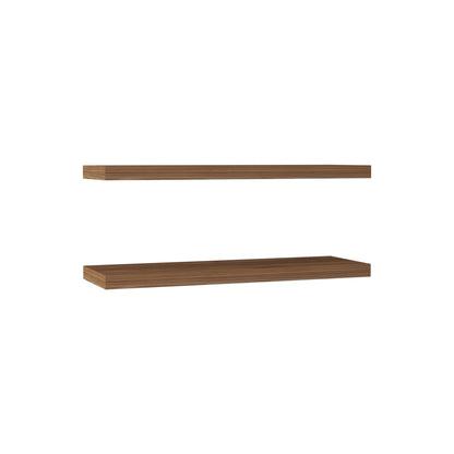 TUHOME Ecco 31.5-Inch Floating Shelves Set of Two with Hidden Brackets, Modern Wall-Mounted Shelves for Bedroom, Bathroom or Living Room Décor, Minimalist Display and Storage Solution for Books, Photos and Accessories