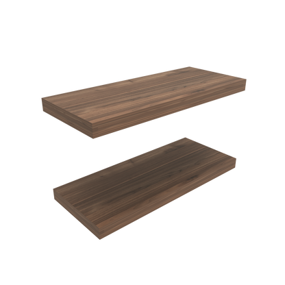 TUHOME Ecco 31.5-Inch Floating Shelves Set of Two with Hidden Brackets, Modern Wall-Mounted Shelves for Bedroom, Bathroom or Living Room Décor, Minimalist Display and Storage Solution for Books, Photos and Accessories
