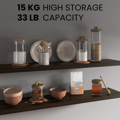 Ecco 47" Wide Floating Shelves Set Of 2, Shelves For Wall Decor For Bedroom, Bathroom Storage Shelves, Book Shelves For Living Room