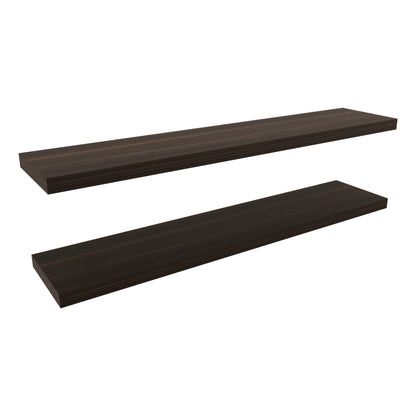 Ecco 47" Wide Floating Shelves Set Of 2, Shelves For Wall Decor For Bedroom, Bathroom Storage Shelves, Book Shelves For Living Room