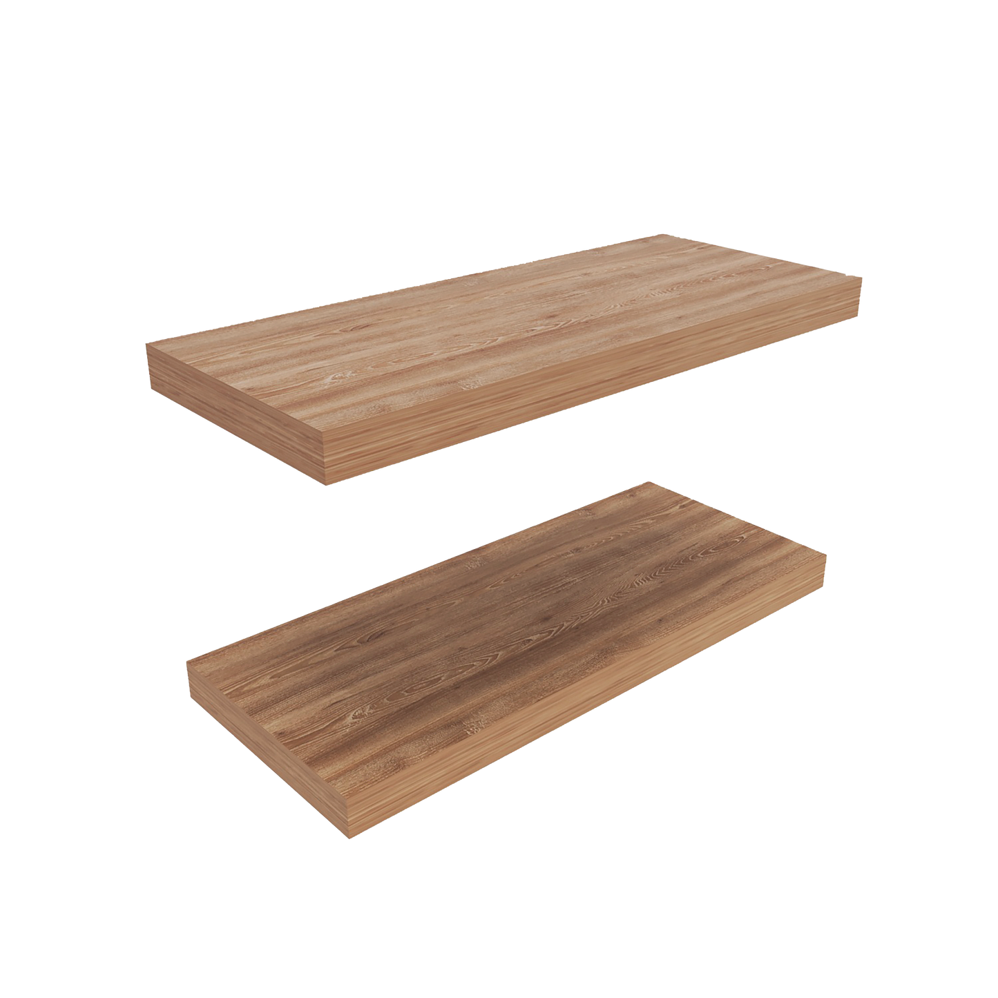 TUHOME Ecco 31.5-Inch Floating Shelves Set of Two with Hidden Brackets, Modern Wall-Mounted Shelves for Bedroom, Bathroom or Living Room Décor, Minimalist Display and Storage Solution for Books, Photos and Accessories