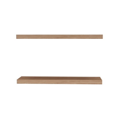 TUHOME Ecco 31.5-Inch Floating Shelves Set of Two with Hidden Brackets, Modern Wall-Mounted Shelves for Bedroom, Bathroom or Living Room Décor, Minimalist Display and Storage Solution for Books, Photos and Accessories