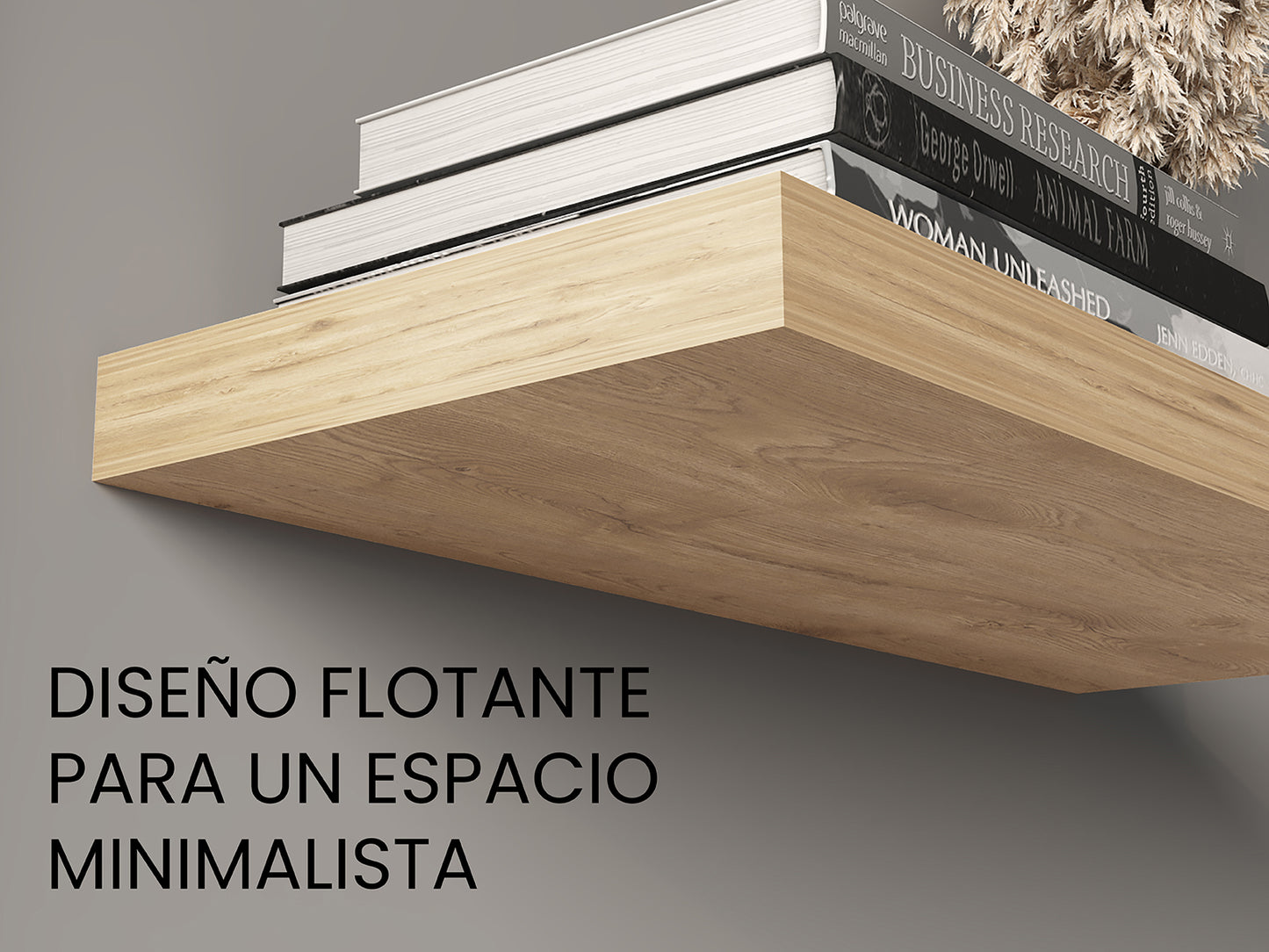 TUHOME Ecco 31.5-Inch Floating Shelves Set of Two with Hidden Brackets, Modern Wall-Mounted Shelves for Bedroom, Bathroom or Living Room Décor, Minimalist Display and Storage Solution for Books, Photos and Accessories