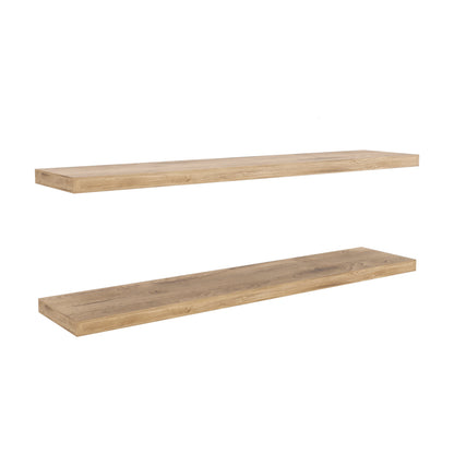 Ecco 47" Wide Floating Shelves Set Of 2, Shelves For Wall Decor For Bedroom, Bathroom Storage Shelves, Book Shelves For Living Room