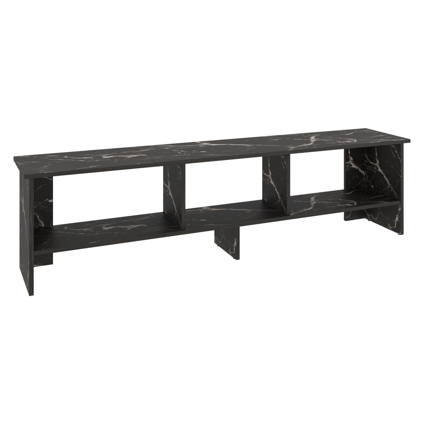 Belga 65" TV Stand with 4 Open Shelves, Modern Media Console for Living Room Entertainment Storage