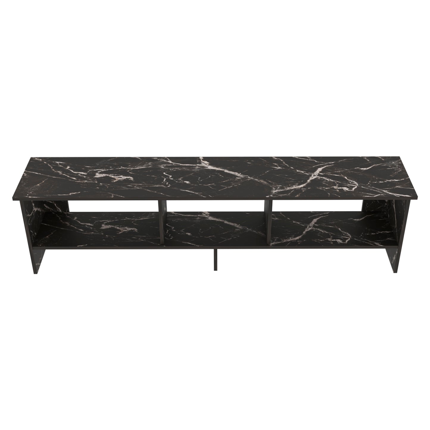 Belga 65" TV Stand with 4 Open Shelves, Modern Media Console for Living Room Entertainment Storage