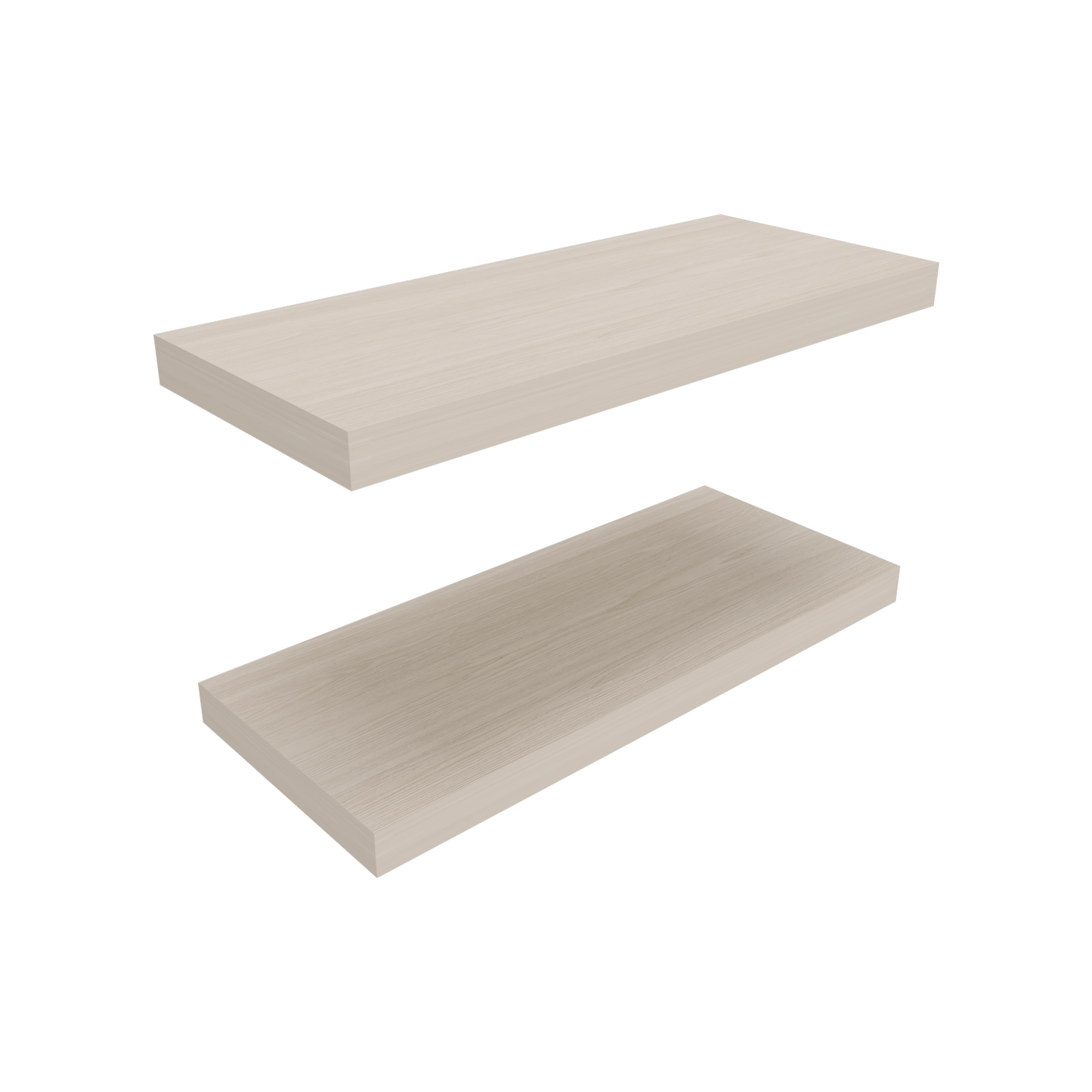 TUHOME Ecco 31.5-Inch Floating Shelves Set of Two with Hidden Brackets, Modern Wall-Mounted Shelves for Bedroom, Bathroom or Living Room Décor, Minimalist Display and Storage Solution for Books, Photos and Accessories