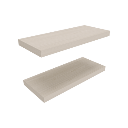 TUHOME Ecco 31.5-Inch Floating Shelves Set of Two with Hidden Brackets, Modern Wall-Mounted Shelves for Bedroom, Bathroom or Living Room Décor, Minimalist Display and Storage Solution for Books, Photos and Accessories