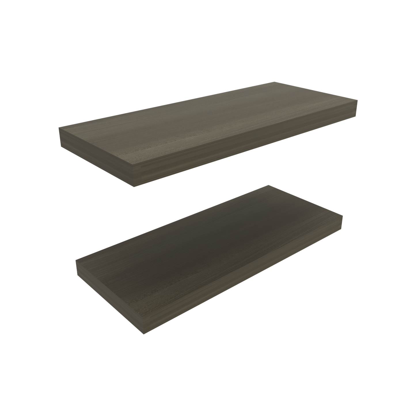 TUHOME Ecco 31.5-Inch Floating Shelves Set of Two with Hidden Brackets, Modern Wall-Mounted Shelves for Bedroom, Bathroom or Living Room Décor, Minimalist Display and Storage Solution for Books, Photos and Accessories