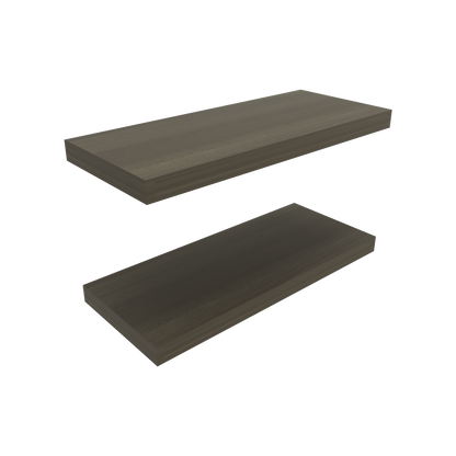 TUHOME Ecco 31.5-Inch Floating Shelves Set of Two with Hidden Brackets, Modern Wall-Mounted Shelves for Bedroom, Bathroom or Living Room Décor, Minimalist Display and Storage Solution for Books, Photos and Accessories