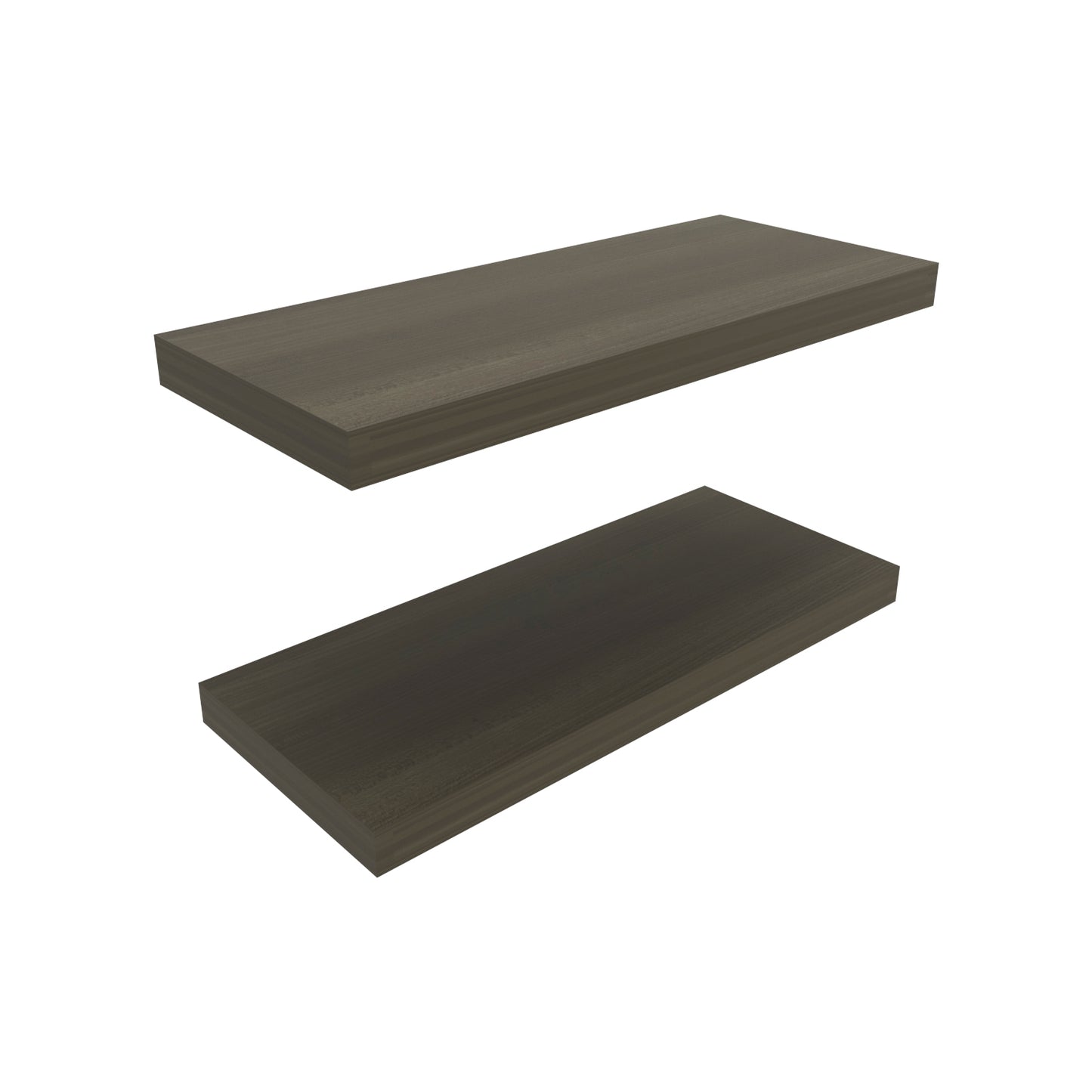 TUHOME Ecco 31.5-Inch Floating Shelves Set of Two with Hidden Brackets, Modern Wall-Mounted Shelves for Bedroom, Bathroom or Living Room Décor, Minimalist Display and Storage Solution for Books, Photos and Accessories