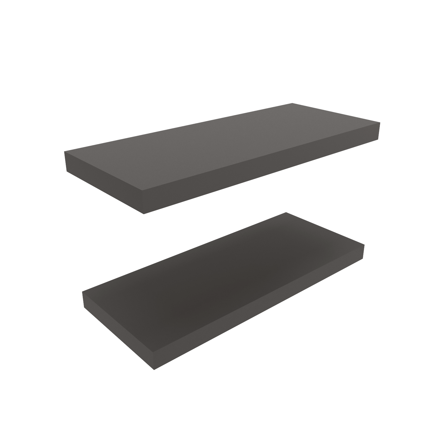 TUHOME Ecco 31.5-Inch Floating Shelves Set of Two with Hidden Brackets, Modern Wall-Mounted Shelves for Bedroom, Bathroom or Living Room Décor, Minimalist Display and Storage Solution for Books, Photos and Accessories