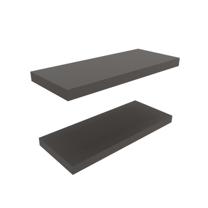 TUHOME Ecco 31.5-Inch Floating Shelves Set of Two with Hidden Brackets, Modern Wall-Mounted Shelves for Bedroom, Bathroom or Living Room Décor, Minimalist Display and Storage Solution for Books, Photos and Accessories