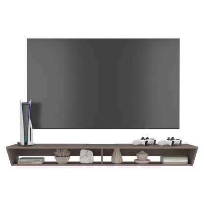 Russel 65" TV Stand with 3 Open Shelves, Modern Media Console for Living Room Entertainment Storage