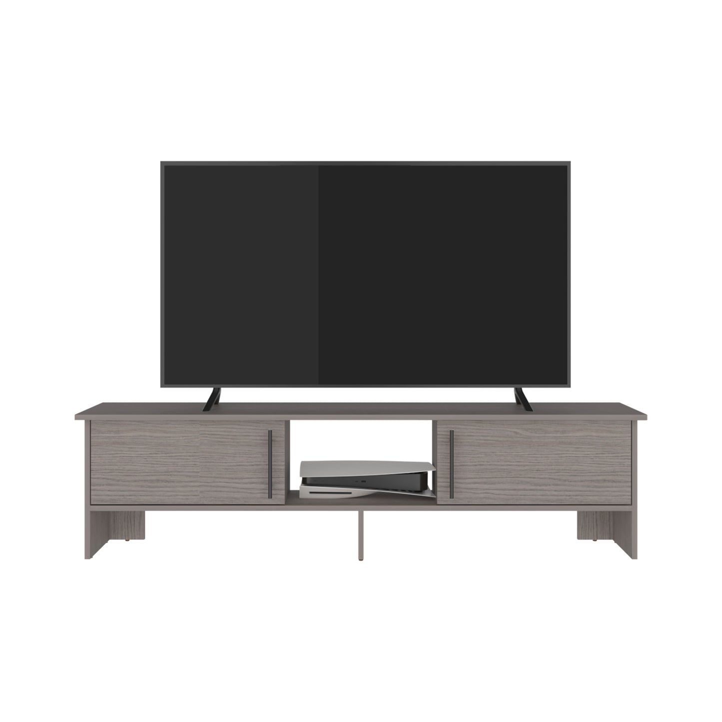 Dago 65" TV Stand with 4 Open Shelves, 2 Doors, Modern Media Console for Living Room Entertainment Storage