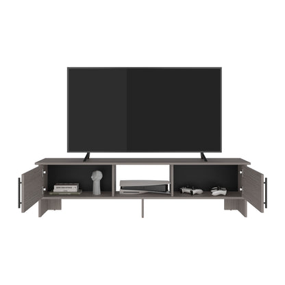 Dago 65" TV Stand with 4 Open Shelves, 2 Doors, Modern Media Console for Living Room Entertainment Storage