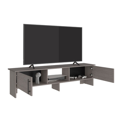 Dago 65" TV Stand with 4 Open Shelves, 2 Doors, Modern Media Console for Living Room Entertainment Storage