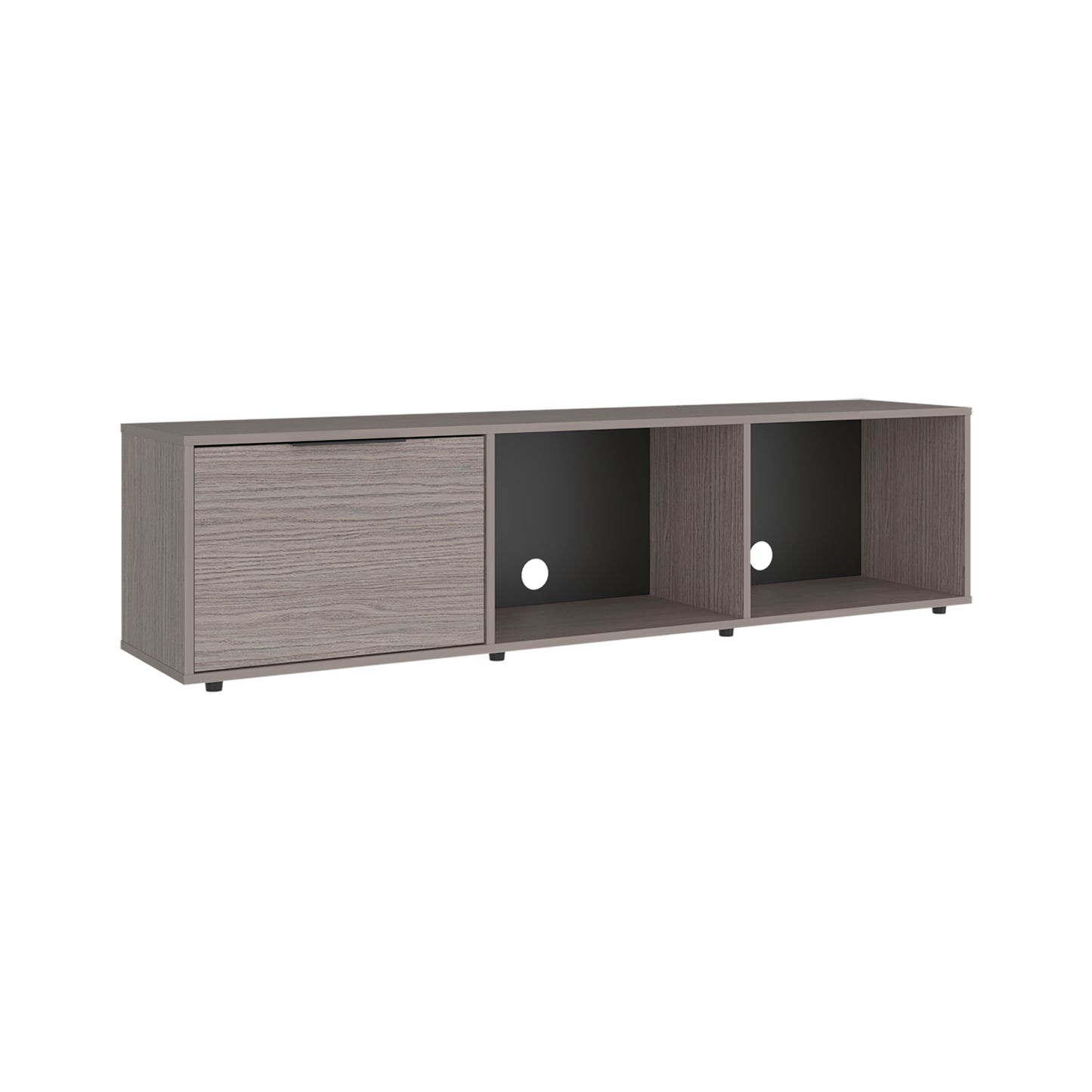 Dorne 65" TV Stand with 4 Open Shelves, 1 Drawer, Modern Media Console for Living Room Entertainment Storage