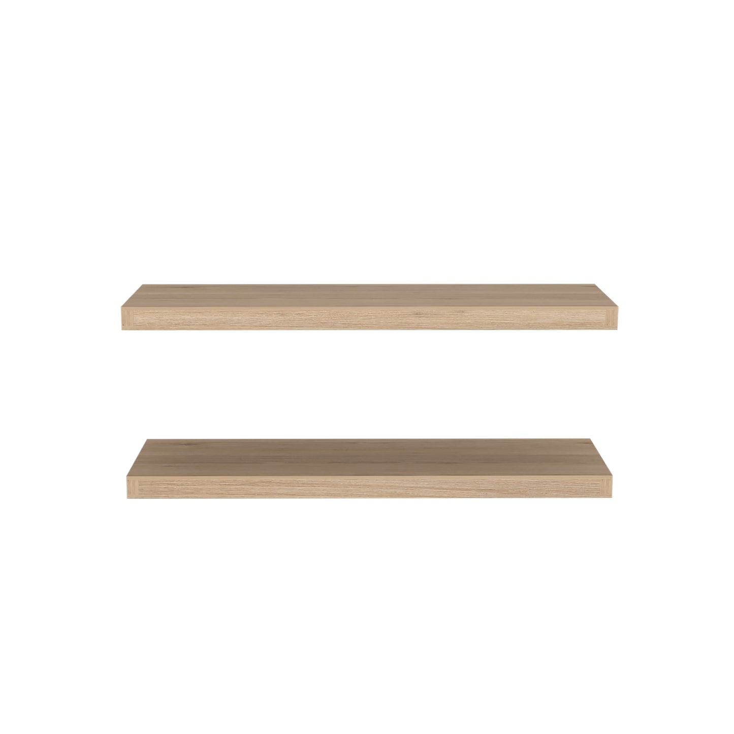 TUHOME Ecco 31.5-Inch Floating Shelves Set of Two with Hidden Brackets, Modern Wall-Mounted Shelves for Bedroom, Bathroom or Living Room Décor, Minimalist Display and Storage Solution for Books, Photos and Accessories