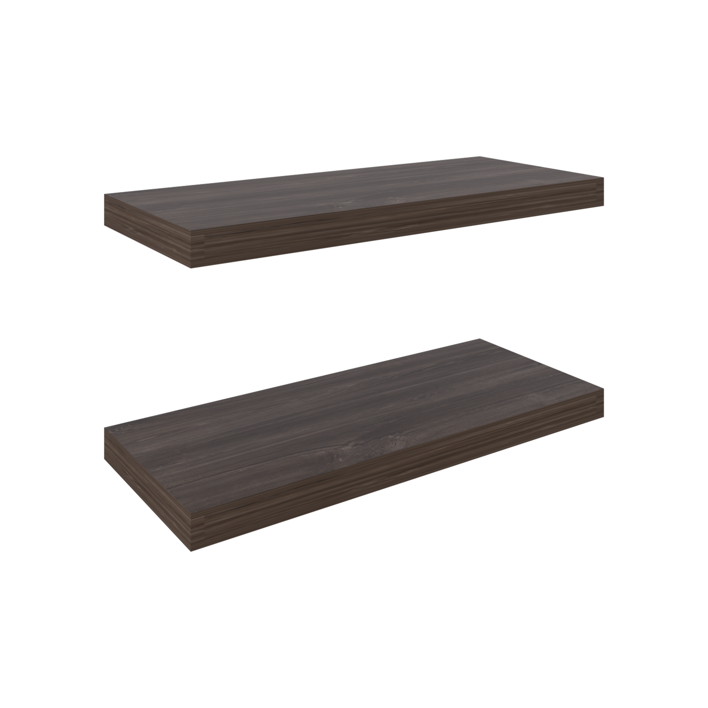 TUHOME Ecco 31.5-Inch Floating Shelves Set of Two with Hidden Brackets, Modern Wall-Mounted Shelves for Bedroom, Bathroom or Living Room Décor, Minimalist Display and Storage Solution for Books, Photos and Accessories