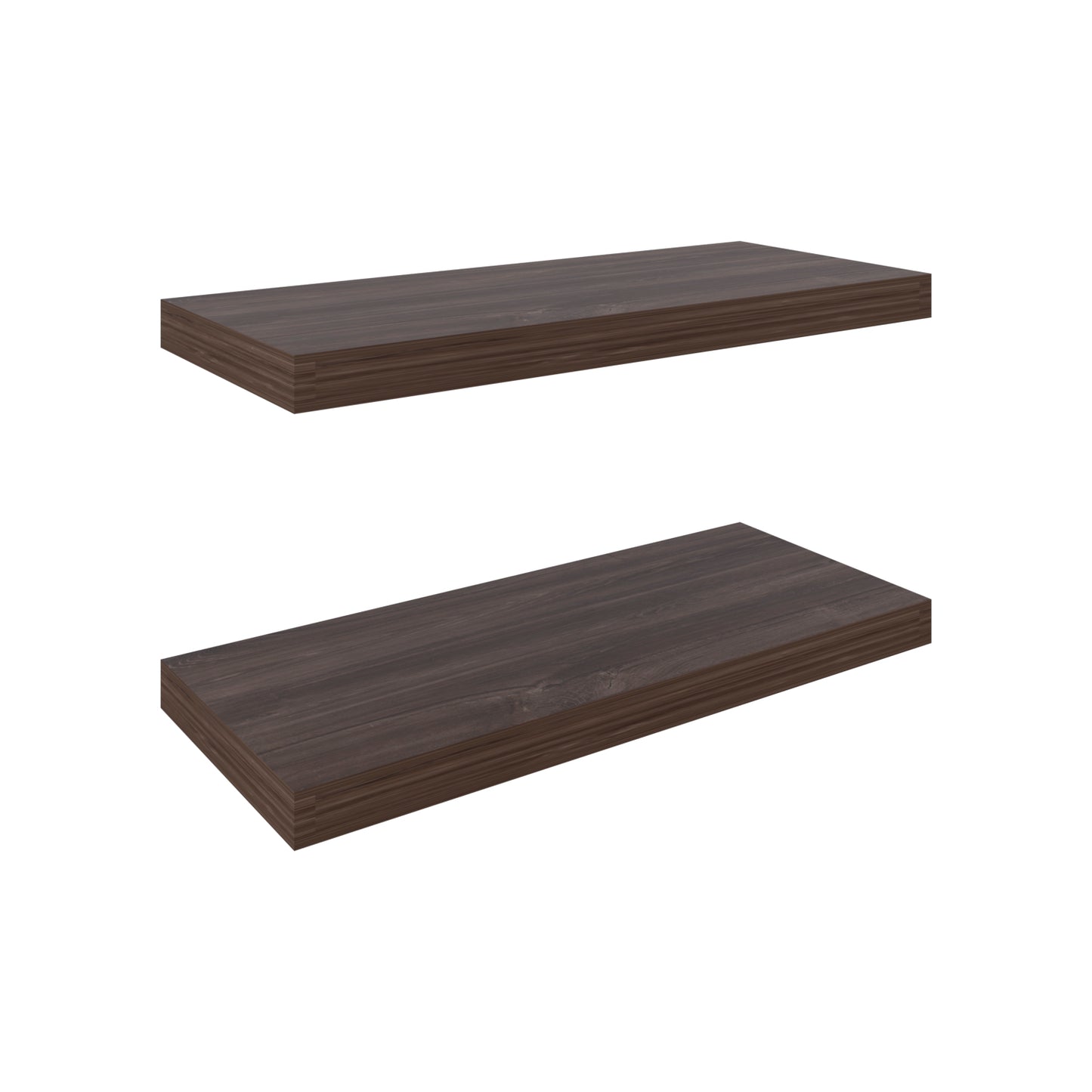 TUHOME Ecco 31.5-Inch Floating Shelves Set of Two with Hidden Brackets, Modern Wall-Mounted Shelves for Bedroom, Bathroom or Living Room Décor, Minimalist Display and Storage Solution for Books, Photos and Accessories