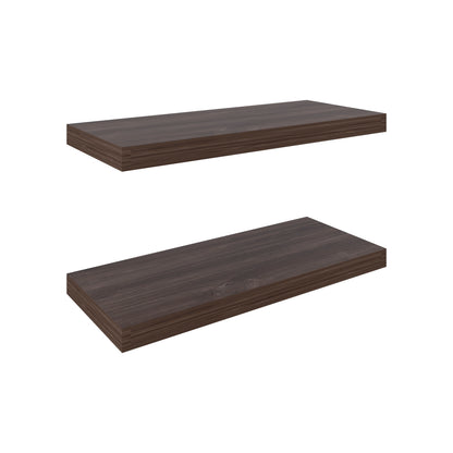 TUHOME Ecco 31.5-Inch Floating Shelves Set of Two with Hidden Brackets, Modern Wall-Mounted Shelves for Bedroom, Bathroom or Living Room Décor, Minimalist Display and Storage Solution for Books, Photos and Accessories