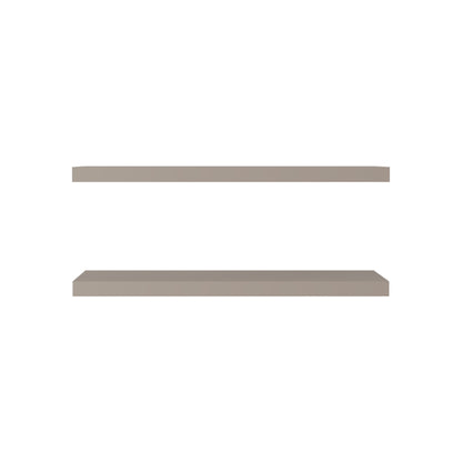 TUHOME Ecco 31.5-Inch Floating Shelves Set of Two with Hidden Brackets, Modern Wall-Mounted Shelves for Bedroom, Bathroom or Living Room Décor, Minimalist Display and Storage Solution for Books, Photos and Accessories